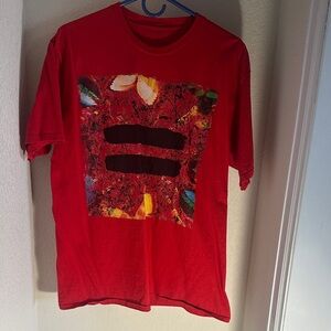 Ed Sheeran Bold Red T-Shirt with Artistic Graphic